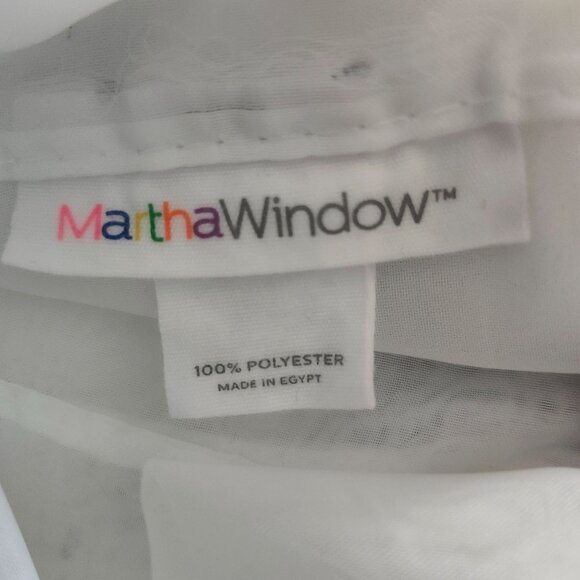 MarthaWindow Sheer White Curtain Panel 100% Polyester Made In Egypt 84x60 - Picture 4 of 7